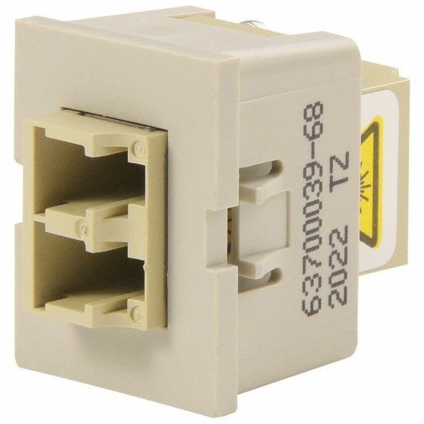 Ortronics TracJack Module, LC Duplex, Multimode, Beige Adapter, Light Gray Housing