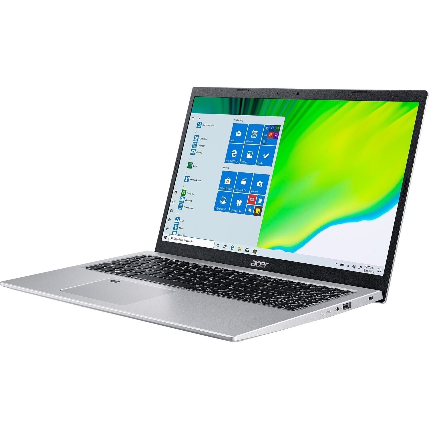 Acer Aspire 5 A515-56 A515-56-351F 15.6" Notebook - Full HD - Intel Core i3 11th Gen i3-1115G4 - 8 GB - 256 GB SSD - English (US), French Keyboard - Pure Silver