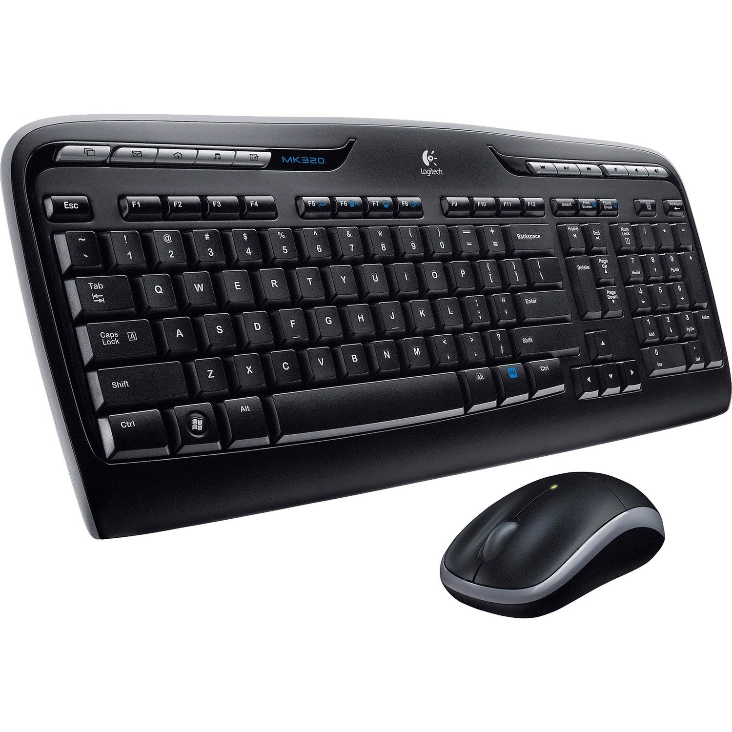 Logitech MK320 Wireless Desktop Combo with Media Shortcuts