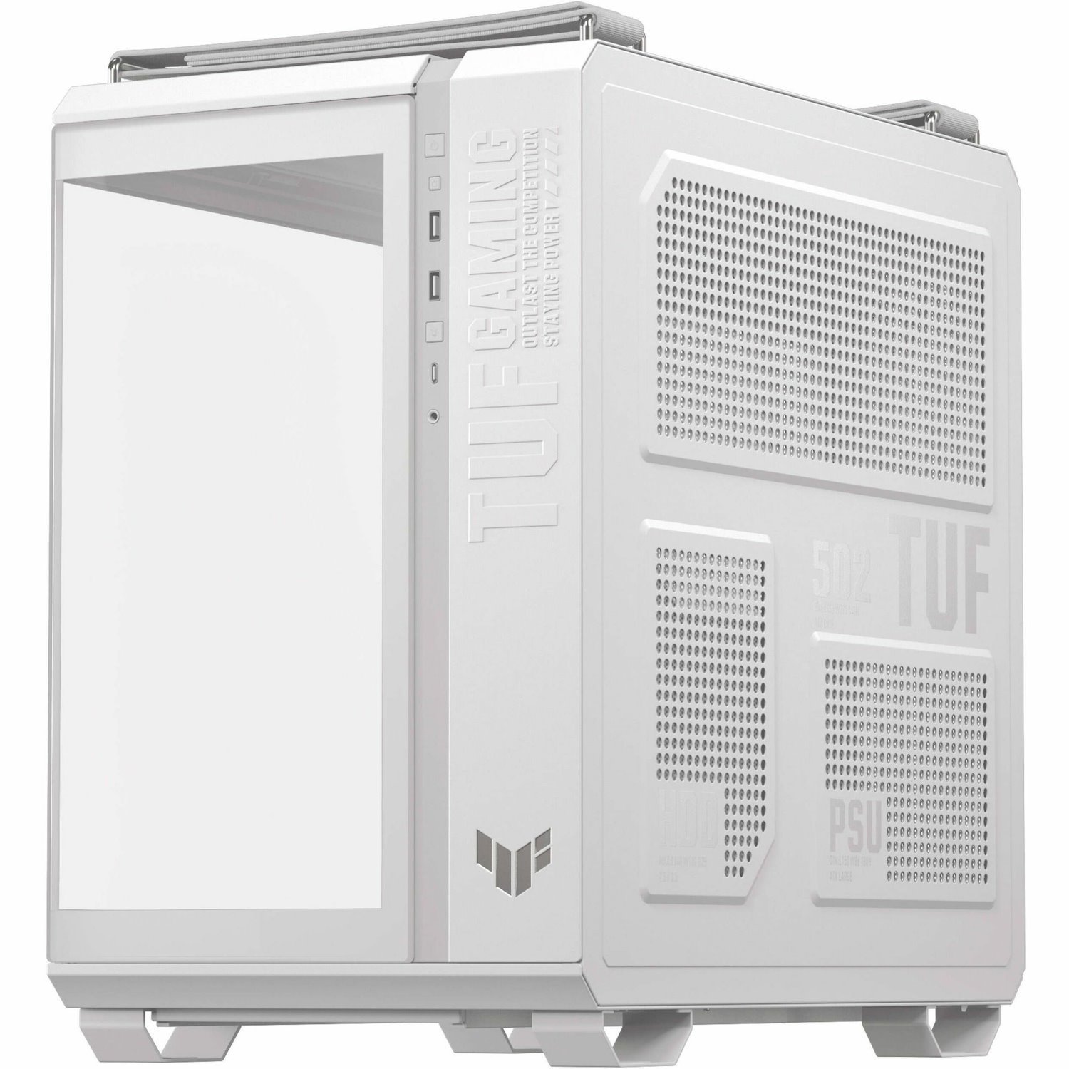 TUF GT502 Gaming Computer Case - ATX Motherboard Supported - Mid-tower - Tempered Glass - White