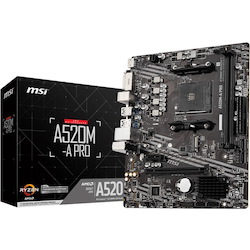 MSI A520M-A PRO Desktop Motherboard - AMD A520 Chipset - Socket AM4 - Micro ATX