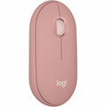 Logitech Pebble Mouse 2 M350s Slim Bluetooth Wireless Mouse, Portable, Customizable Button, Quiet Clicks, Tonal Rose