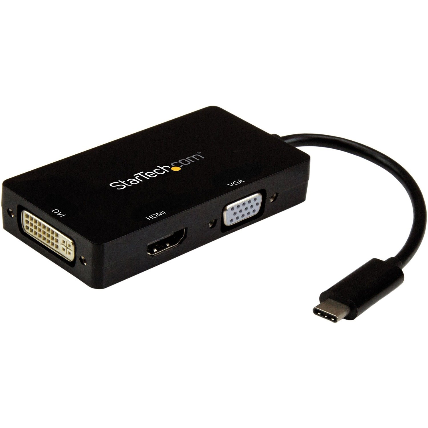 StarTech.com USB-C Multiport Video Adapter - 3-in-1 USB Type-C Video Adapter - USB-C to VGA, DVI, HDMI - 4K 30 Hz - CDPVGDVHDBP