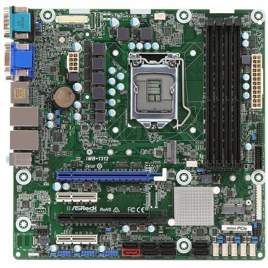 ASRock IMB-1312 Industrial Motherboard - Intel Q370 Chipset - Socket H4 LGA-1151 - Micro ATX