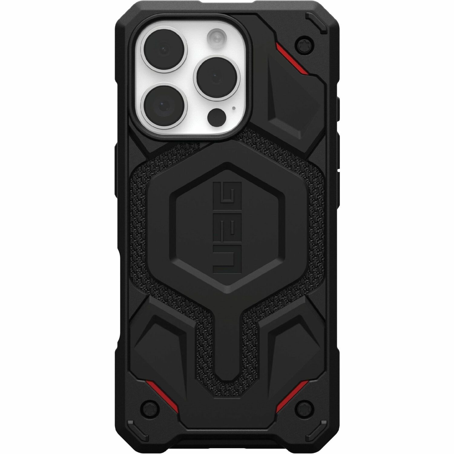 Urban Armor Gear Monarch Pro Case for Apple iPhone 16 Pro Smartphone - Hexagonal Pattern - Kevlar Black
