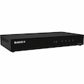 Black Box KVM Switch, NIAP 4.0 Certified - 4-Port, Single-Monitor, DisplayPort with MST, HDMI Out