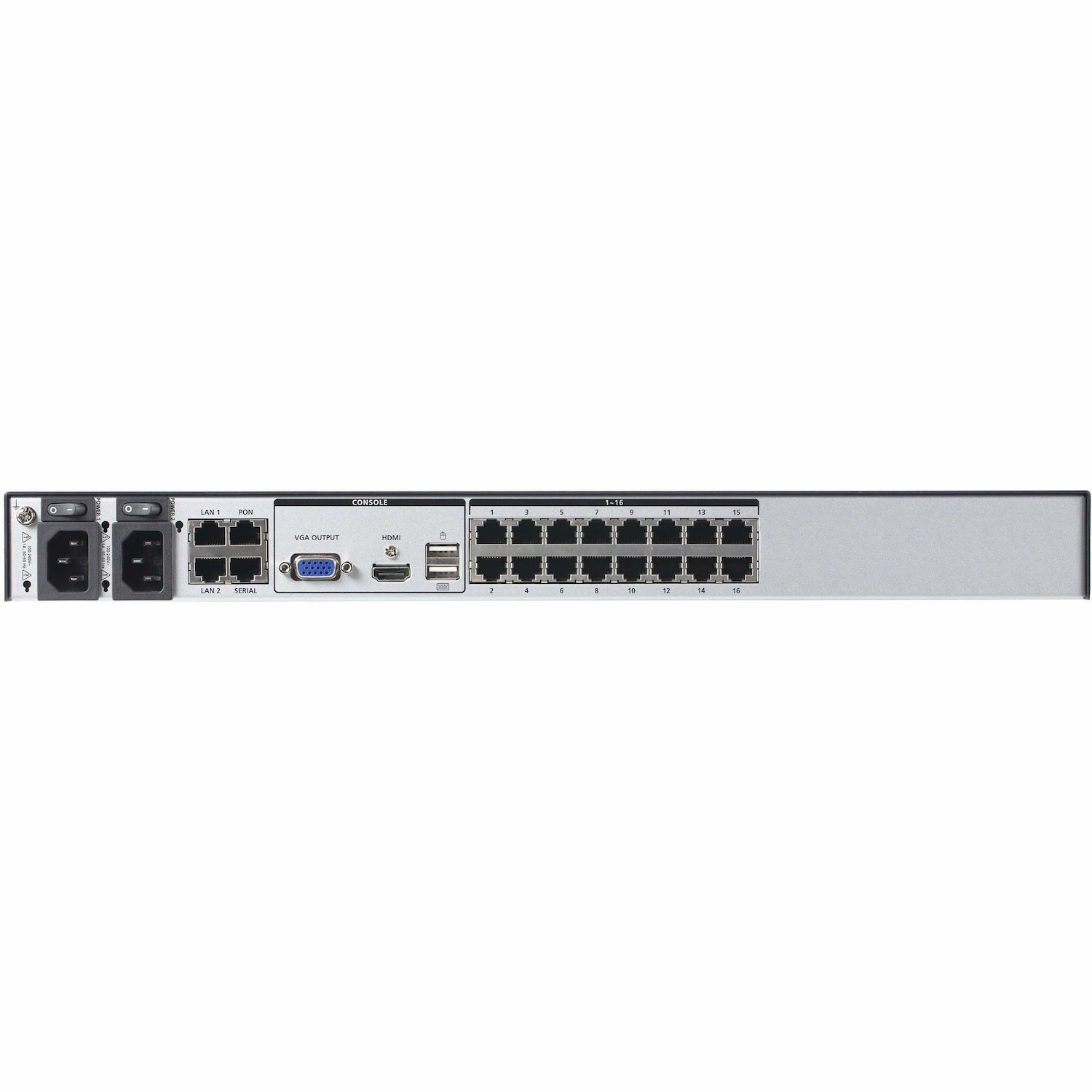 ATEN 1-Local/2-Remote Access 16-Port Multi-Interface Cat 5 KVM over IP Switch