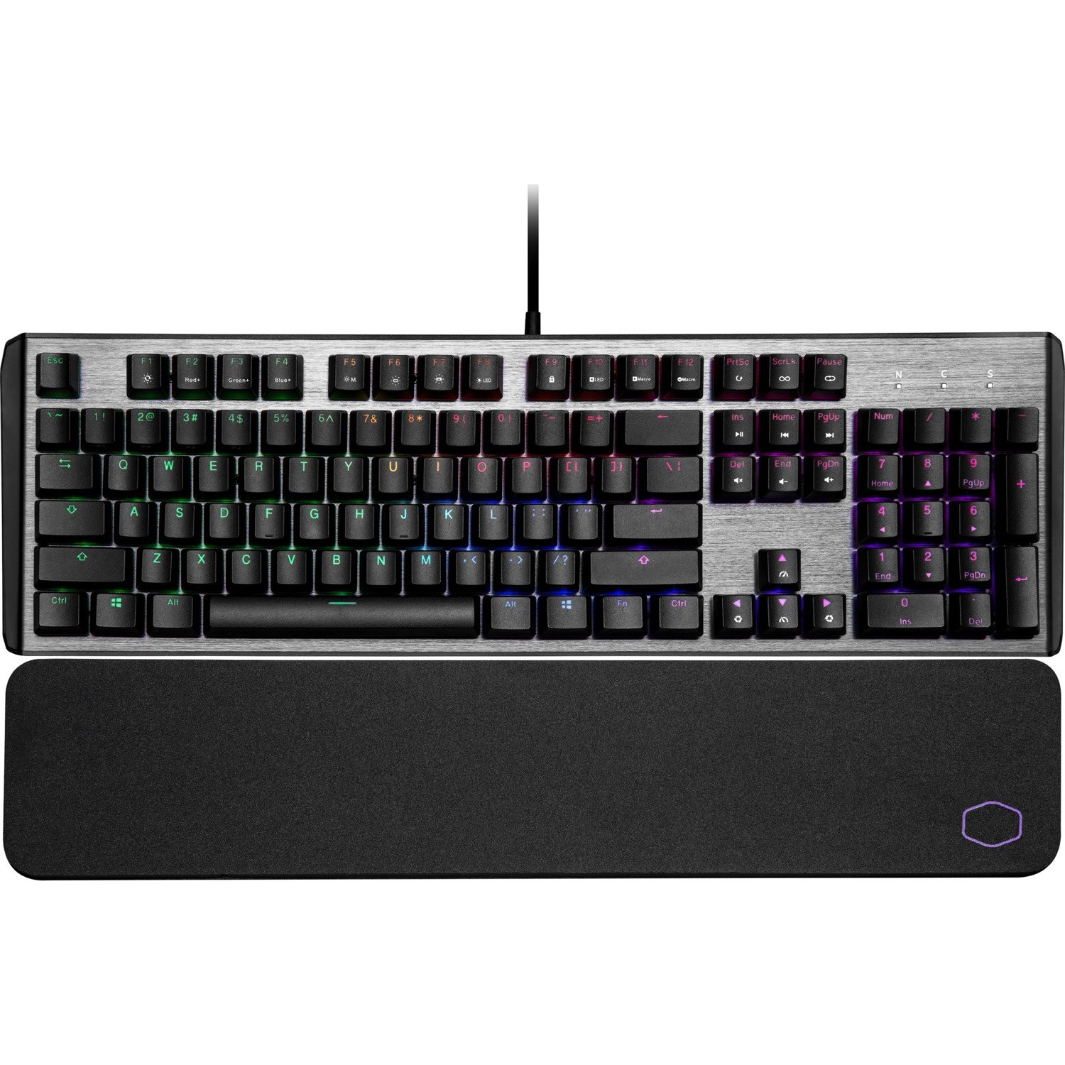 Cooler Master CK550 V2 Gaming Keyboard - Cable Connectivity - USB 2.0 Interface - Gunmetal Black