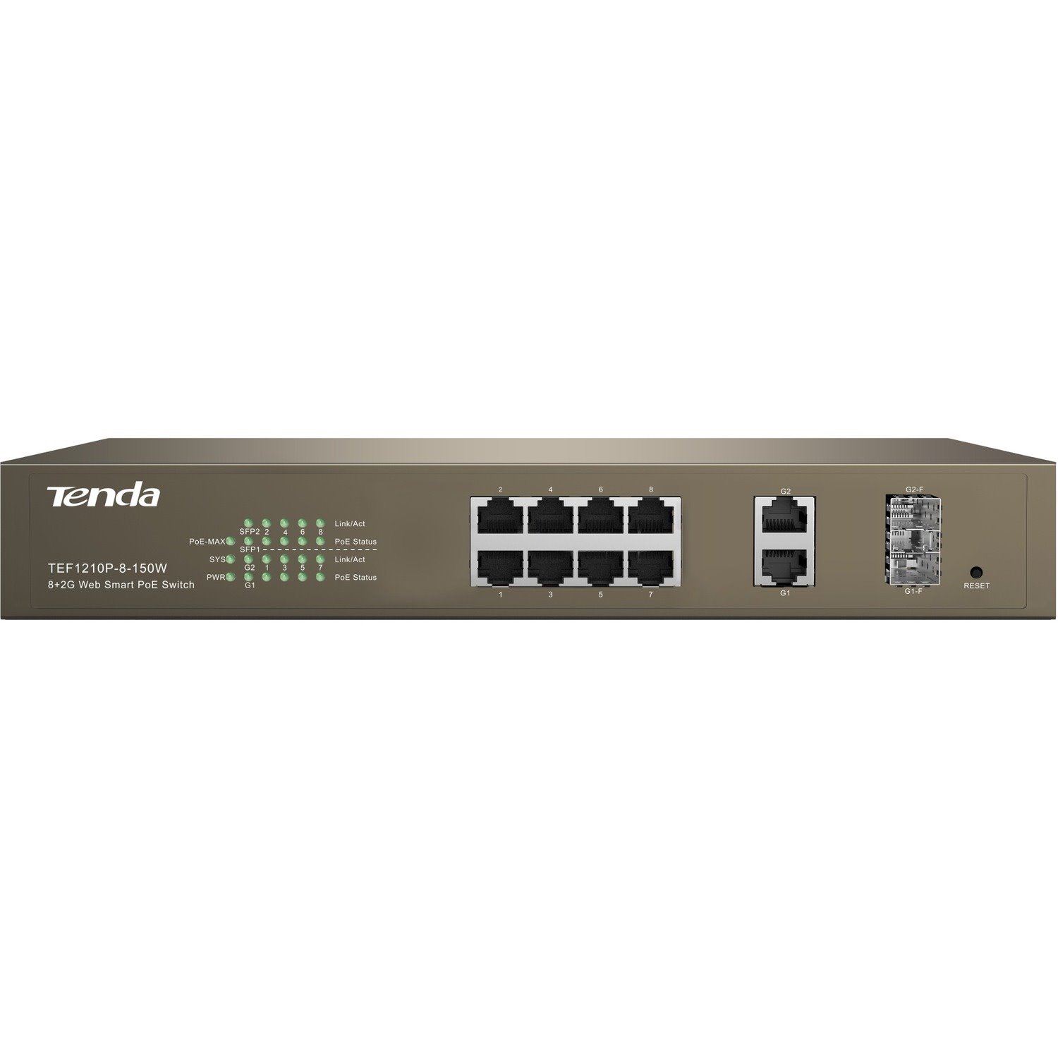 Tenda Web Smart TEF1210P-8-150W 8 Ports Ethernet Switch