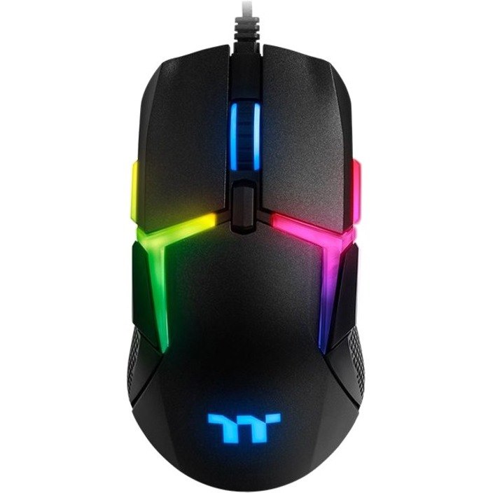 Tt eSPORTS Level 20 Gaming Mouse - USB - Pixart 3389 - 8 Button(s) - Black