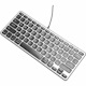 Macally Compact Wired Keyboard with USB hub ports & Dual USB C / A