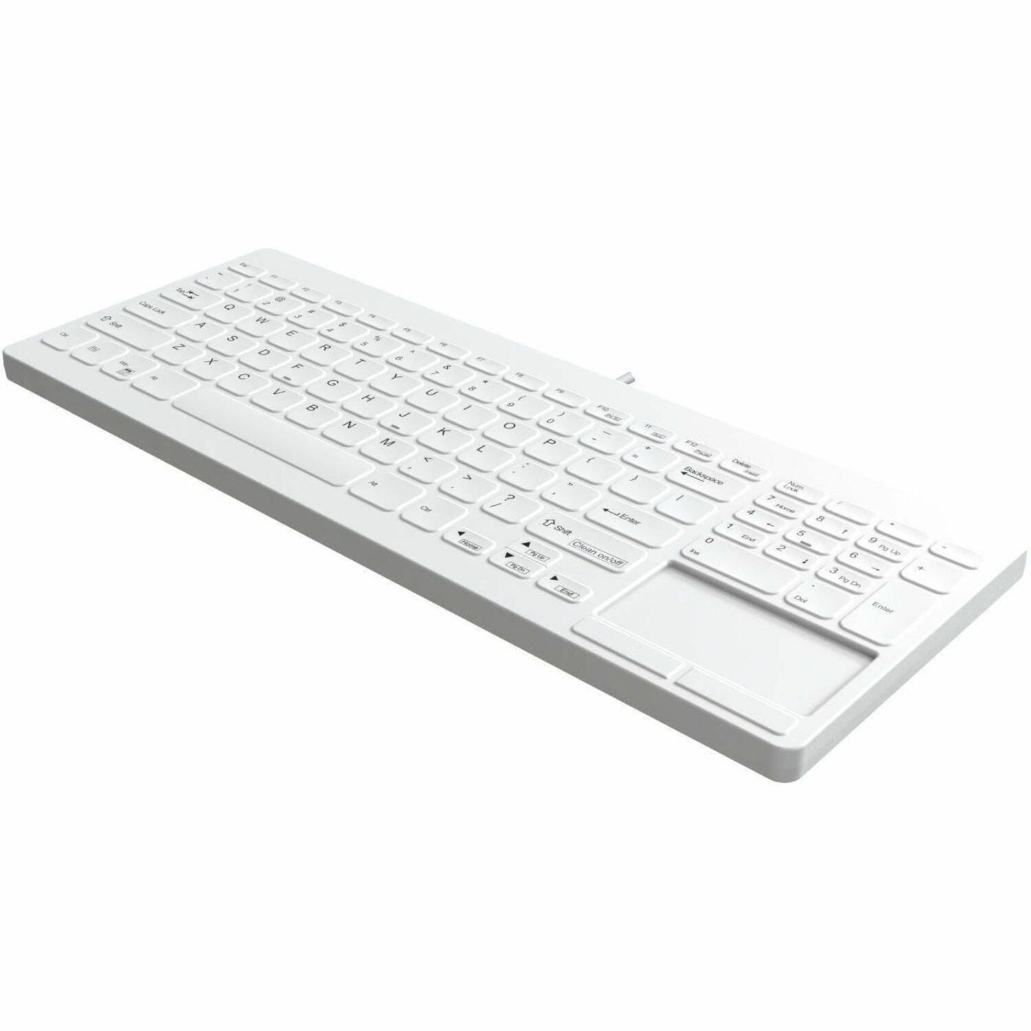 TG3 Electronics White 95 Key Low Profile Washable Usb Touchpad