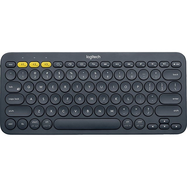 Logitech K380 Keyboard - Wireless Connectivity - QWERTY Layout - Black