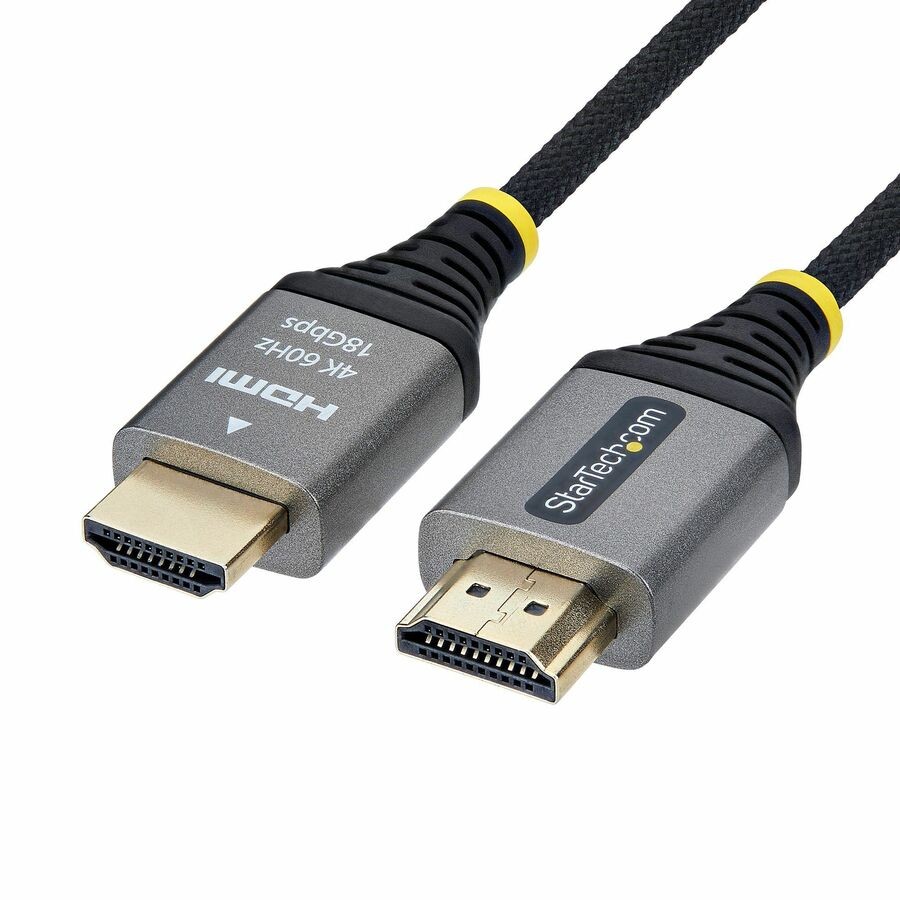 StarTech 3m (10ft) Premium Certified High Speed HDMI Cable, Ultra Flexible HDMI Cable, 4K60Hz/1440p144Hz, Braided HDMI 2.0 Cord