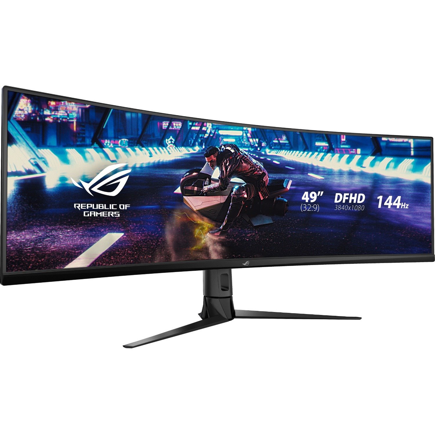Asus Pog Strix Curved XG49VQ 49 DFHD Gaming Monitor Va Up To 144Hz 125% SRGBDP Hdmi Usb3.0 FreeSync 2 HDR DisplayHDR400 AuraSync