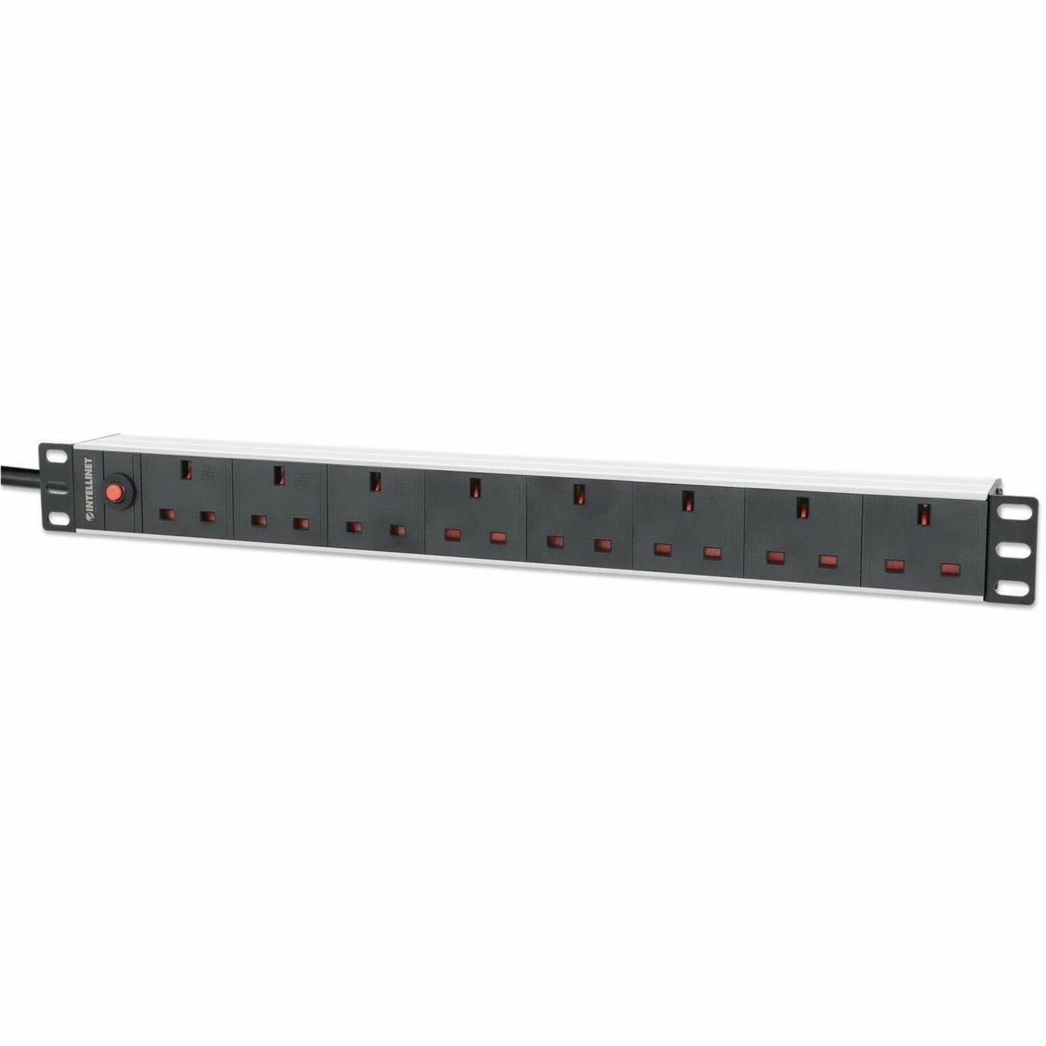 Ic Intracom 19In Pdu 1U 7-Way Uk Ac Plugs- Overload Protection