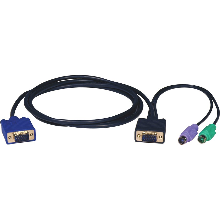 Eaton Tripp Lite Series PS/2 (3-in-1) Cable Kit for KVM Switch B004-008, 15 ft. (4.57 m)