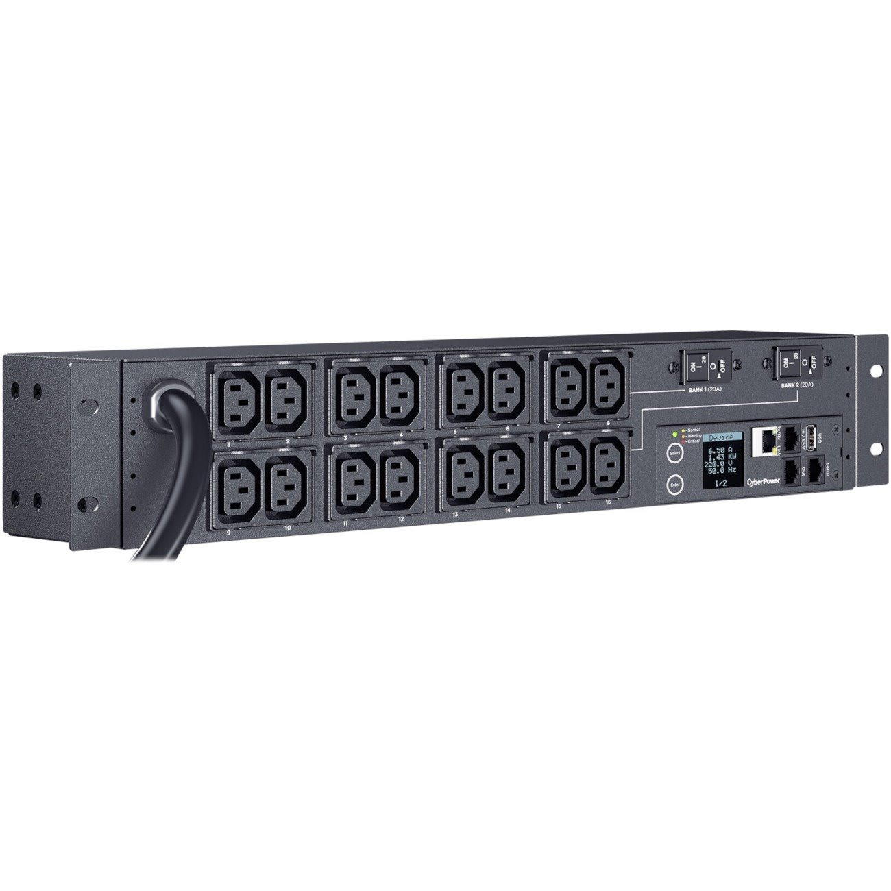 CyberPower PDU31007 Single Phase 200 - 240 VAC 30A Monitored PDU