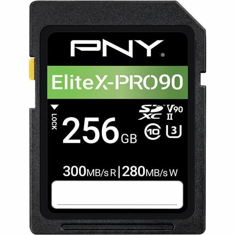 PNY EliteX-PRO90 256 GB Class 10/UHS-II (U3) V90 SDXC - 1