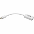Eaton Tripp Lite Series Keyspan Mini DisplayPort to HDMI Active Adapter/Video Converter (M/F) - 4K 60 Hz, DP 1.2, HDCP 2.2, White, 6 in.