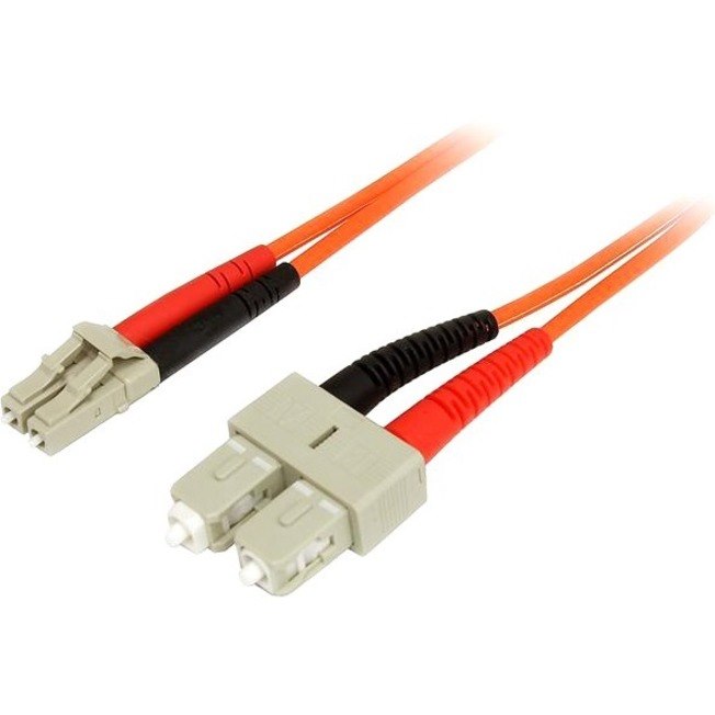 StarTech.com 3m Fiber Optic Cable - Multimode Duplex 50/125 - LSZH Fiber Jumper Cord - LC/SC