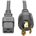 Eaton Tripp Lite Series Power Cord, C19 to NEMA L6-30 - Heavy-Duty, 20A, 100-250V, 12 AWG, 12 ft. (3.66 m), Black