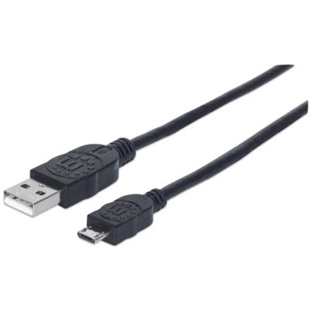 Kabel Manhattan USB 2.0 Anschlusskabel, A-Stecker / Micro-B-Stecker, 3 m