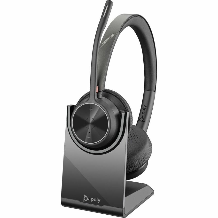 Poly Voyager 4300 UC 4320 Wireless On-ear, Over-the-head Stereo Headset - Black