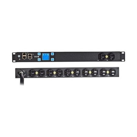 Eaton Metered Input rack PDU, 1U, L5-20P input, 1.92 kW max, 120V, 16A, 10 ft cord, Single-phase, Outlets: (12) 5-20R