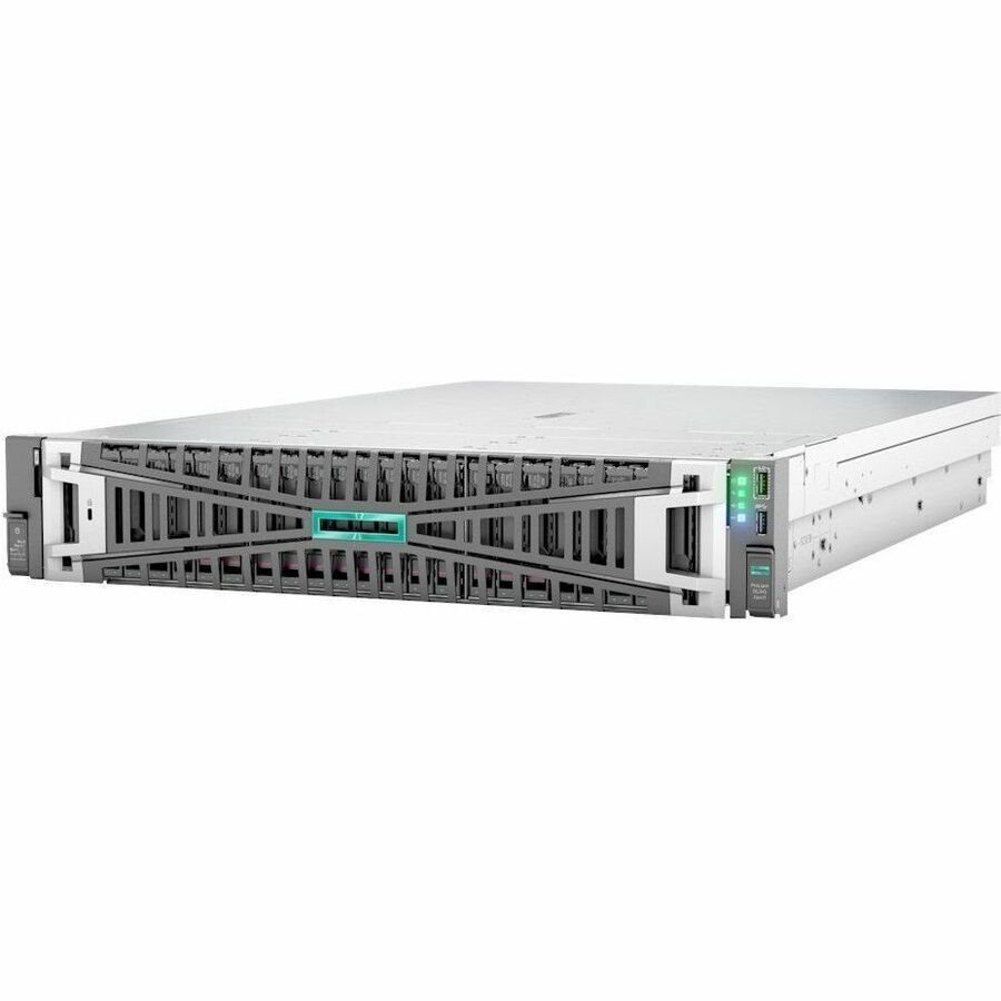 HPE SMART CHOICE ProLiant DL345 G11 2U Rack Server - 1 x AMD EPYC 9354P 3.25 GHz - 256 GB RAM - 3.84 TB SSD - (2 x 1.92TB) SSD Configuration - Serial ATA/600 Controller