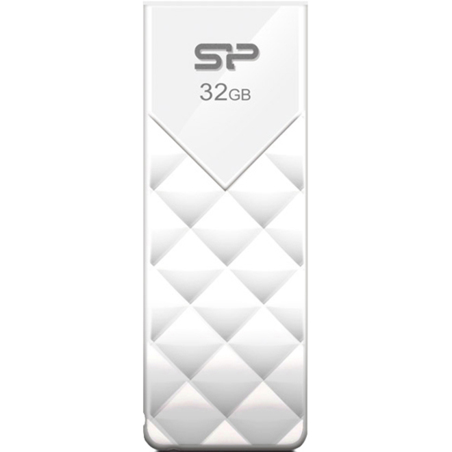 Silicon Power Ultima U03 32 GB USB 2.0 Flash Drive - Snowy White