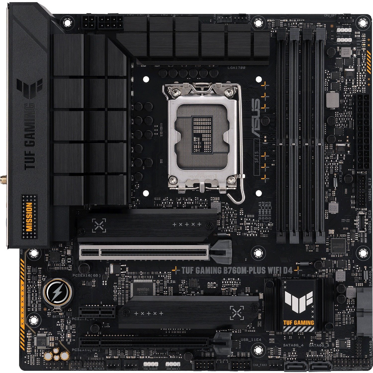 TUF B760M-PLUS WIFI D4 Gaming Desktop Motherboard - Intel B760 Chipset - Socket LGA-1700 - Micro ATX