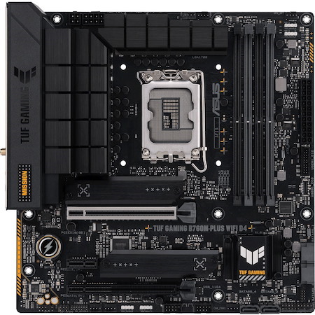 TUF B760M-PLUS WIFI D4 Gaming Desktop Motherboard - Intel B760 Chipset - Socket LGA-1700 - Micro ATX