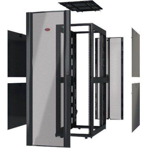APC NetShelter SX, Server Rack Enclosure, 42U, without Sides, Black, 1991H x 600W x 1070D mm [TAA]