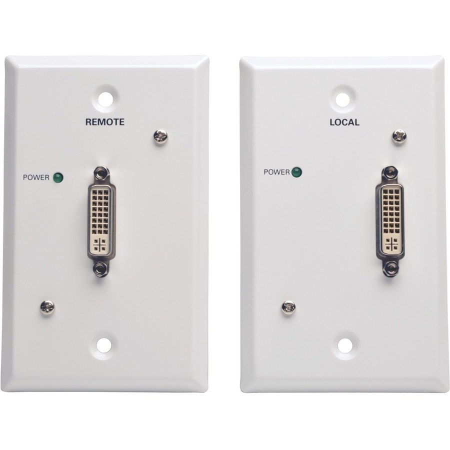 Tripp Lite by Eaton DVI over Cat5/Cat6 Passive Extender Wallplate Kit, Transmitter and Receiver, 1920x1080 60Hz, Up to 100 ft. (30 m), TAA