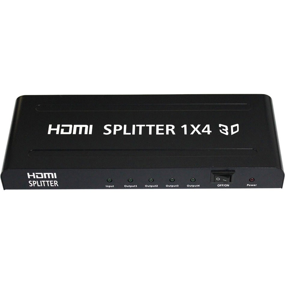 4XEM 4 Port high speed HDMI video splitter fully supporting 1080p, 3D for Blu-Ray, gaming consoles and all other HDMI compatible devices