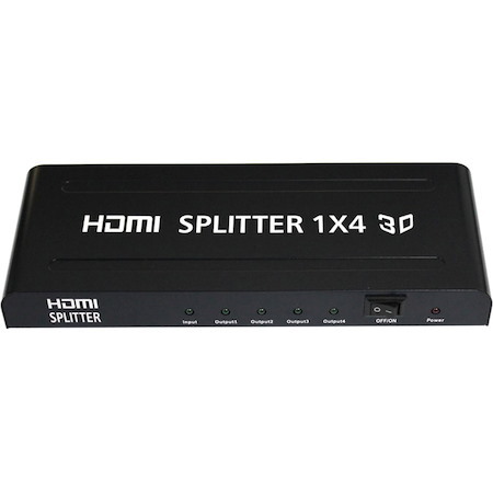 4XEM 4 Port high speed HDMI video splitter fully supporting 1080p, 3D for Blu-Ray, gaming consoles and all other HDMI compatible devices