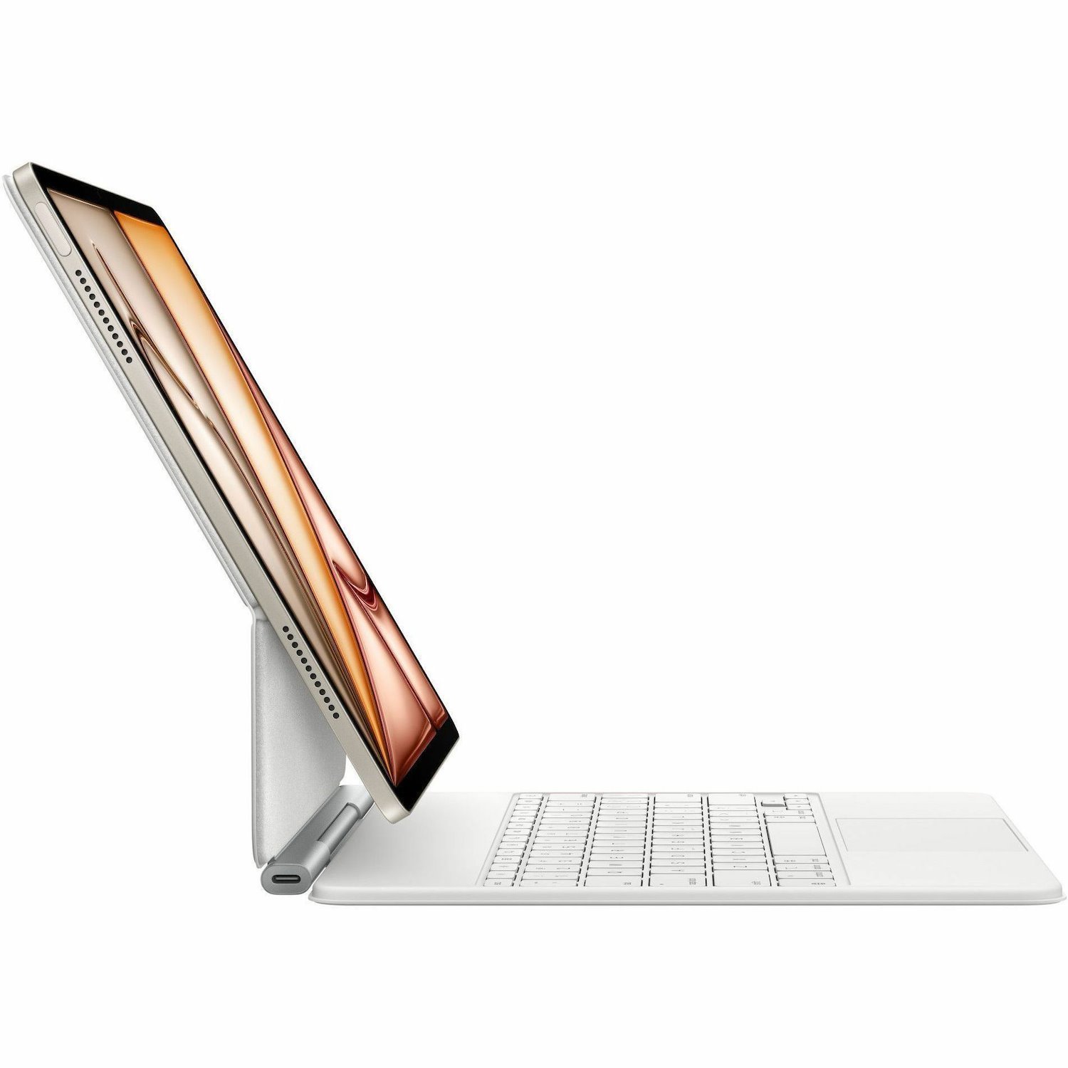 Apple Magic Keyboard/Cover Case for 13" Apple iPad Air 13 (2024), iPad Air 13 (2025) Tablet - Spanish Keyboard - White