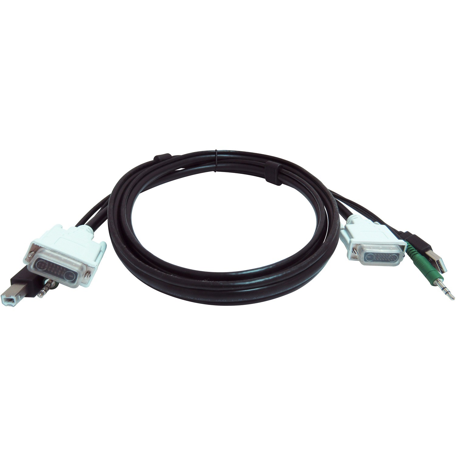 Black Box Secure KVM Cable - Each end (1) USB, (1) or (2) Dual-Link DVI, (1) 3.5mm Audio