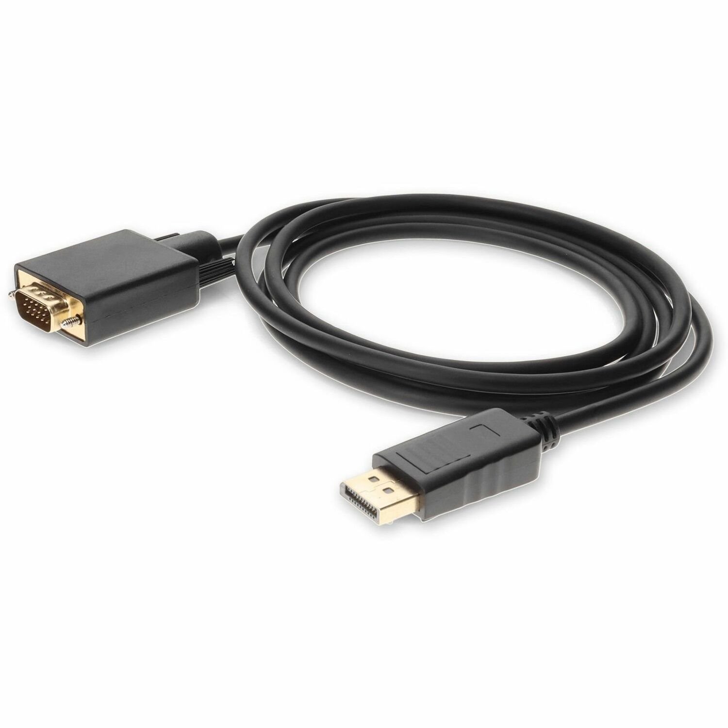 AddOn 2m DisplayPort 1.2 Male to VGA Male Black Cable For Resolution Up to 1920x1200 (WUXGA)