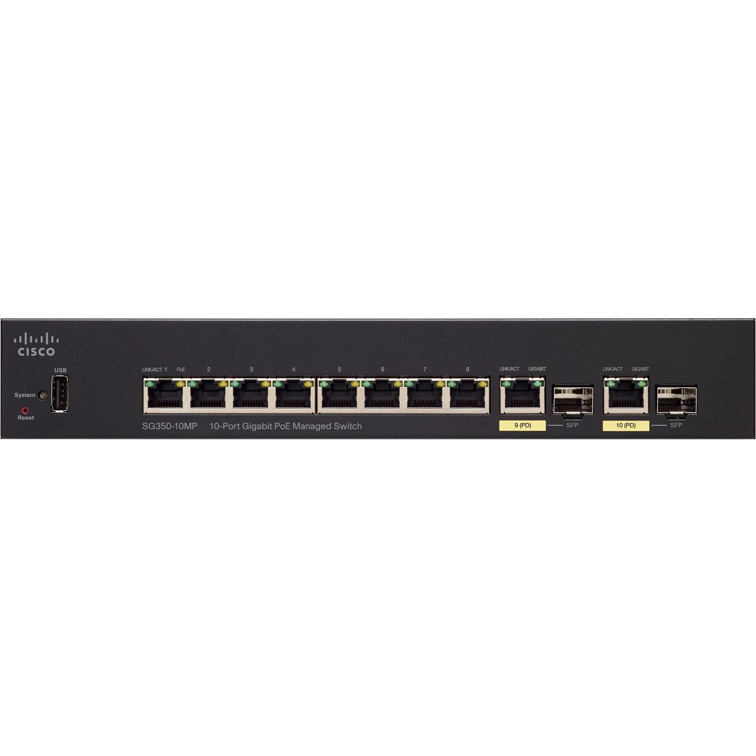 Cisco SG350-10 10-port Gigabit Managed Switch