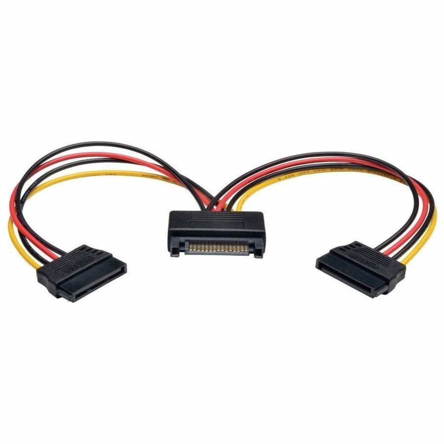 Eaton Tripp Lite Series 15-Pin SATA Power Y Splitter Cable - M/2xF, 18 AWG, 6-in. (15.24 cm)