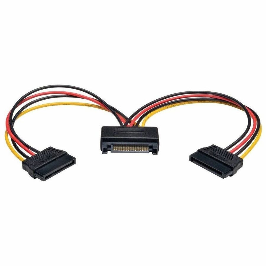 Eaton Tripp Lite Series 15-Pin SATA Power Y Cable - M/2xF, 18 AWG, 6-in. (15.24 cm)