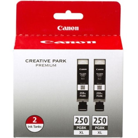 Canon PGI-250XL Original Inkjet Ink Cartridge - Black - 2 Pack