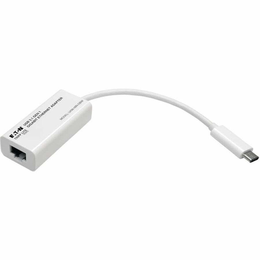 Eaton Tripp Lite Series USB-C to Gigabit Network Adapter, Thunderbolt 3 Compatibility - White