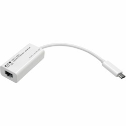 Eaton Tripp Lite Series USB-C to Gigabit Network Adapter, Thunderbolt 3 Compatibility - White