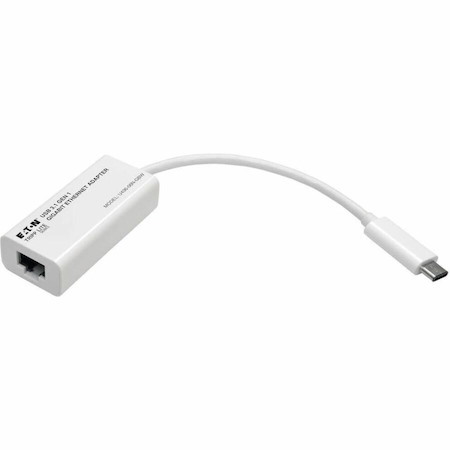 Eaton Tripp Lite Series USB-C to Gigabit Network Adapter, Thunderbolt 3 Compatibility - White