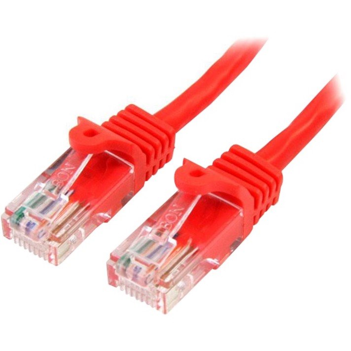 StarTech.com 3 m Red Cat5e Snagless RJ45 UTP Patch Cable - 3m Patch Cord