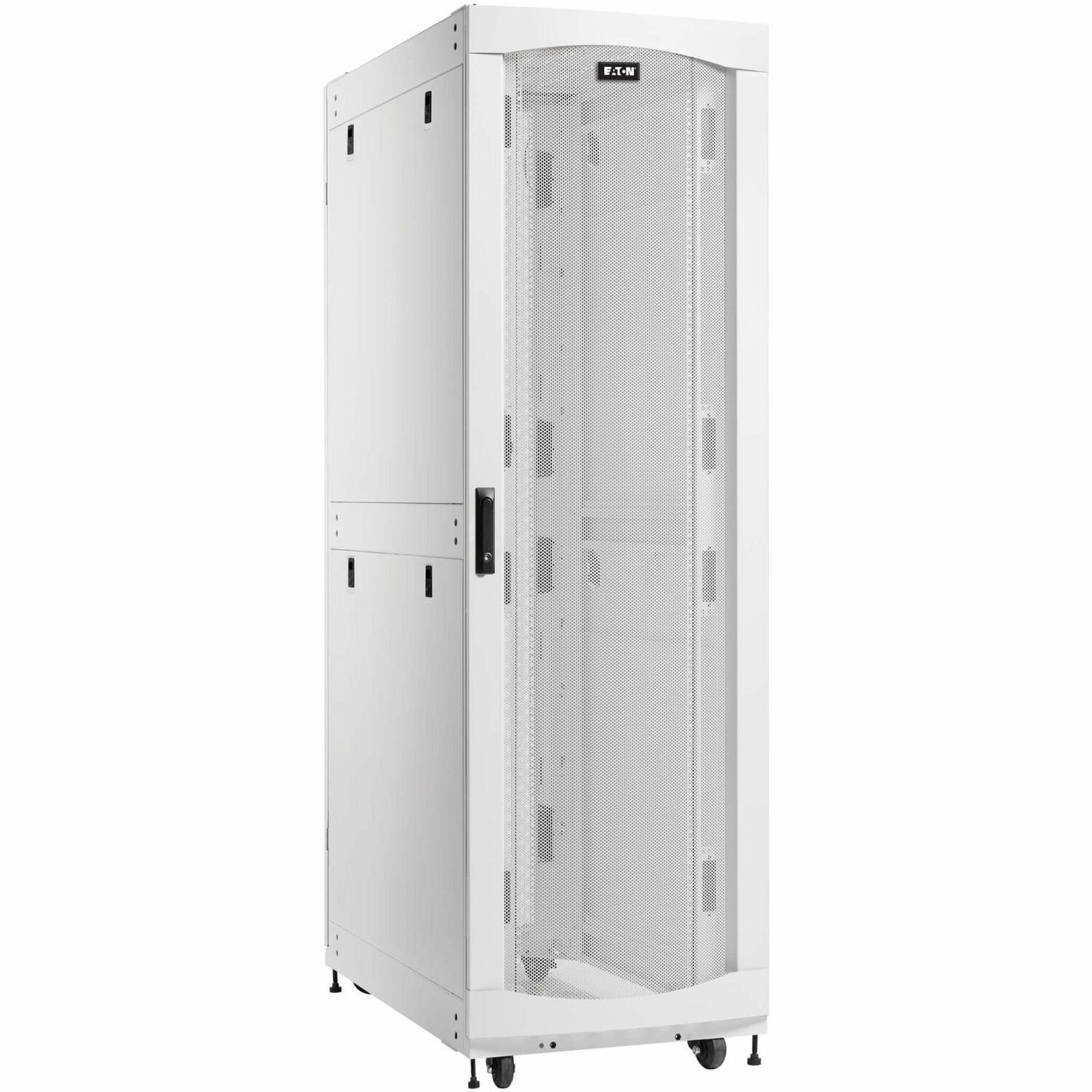 Eaton SmartRack 45U Standard-Depth Standard-Width Heavy-Duty Rack Enclosure Cabinet for AI Servers, White