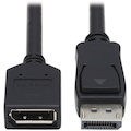 Eaton Tripp Lite Series DisplayPort Extension Cable with Latch, 4K @ 60 Hz, HDCP 2.2 (M/F), 6 ft. (1.83 m)